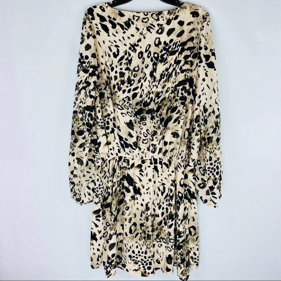 Vince Camuto Leopard Print Fresco Dress Size M - Picture 5 of 7